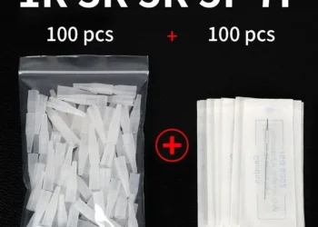 Complete Tattoo Needle and Cap Set for Precise Permanent Makeup Results