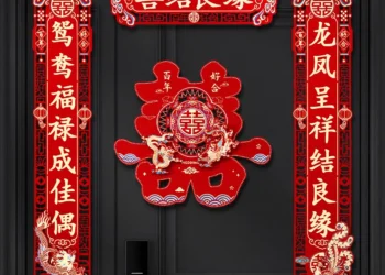 Elegant Chinese Wedding Couplets Set for Stylish and Meaningful Door Decorations
